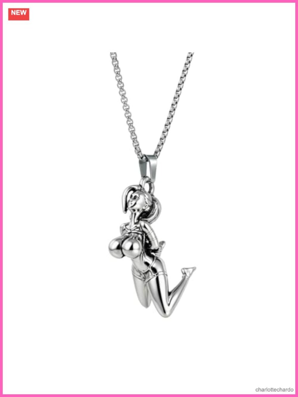 Sterling Silver Fairy Pendant Necklace Whimsical Fantasy Charm Jewelry